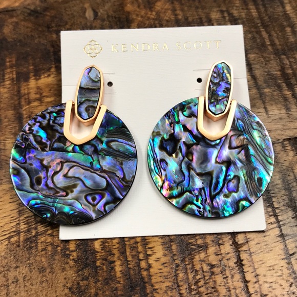 Kendra Scott Jewelry - New Kendra Scott Didi Earrings Abalone Rose Gold